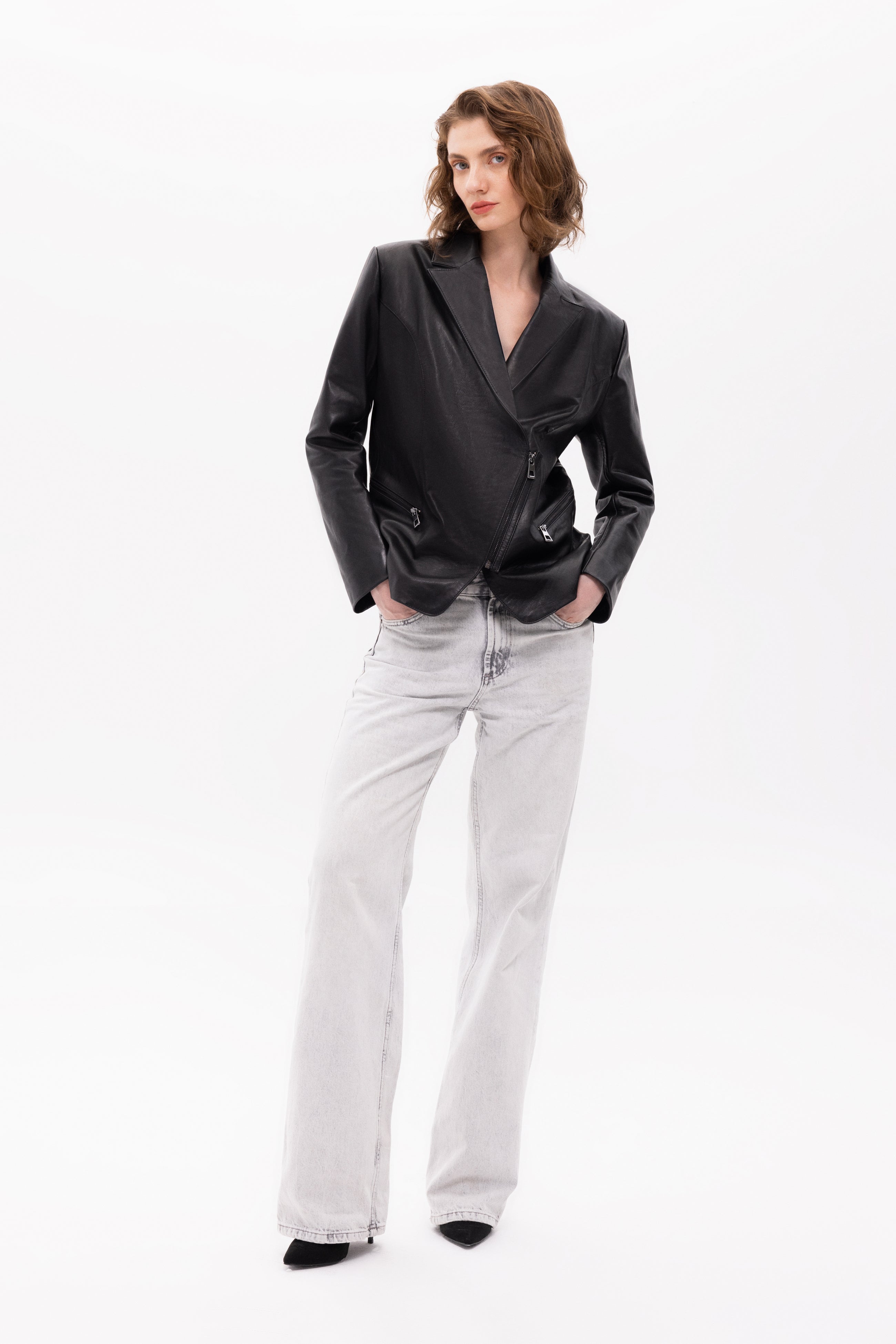 Sirene Leather Blazer Jacket