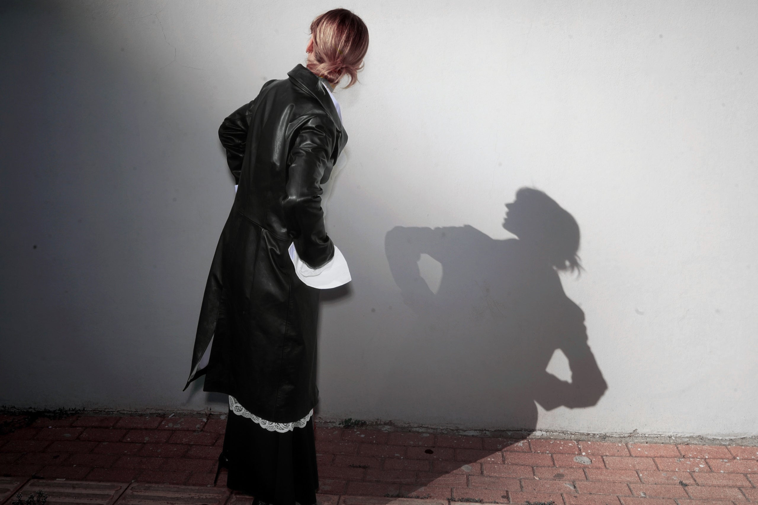 Luz Leather Long Coat | picanoir