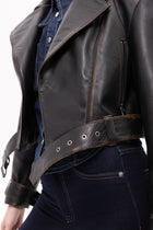 Lita Vintage Finish Biker Jacket