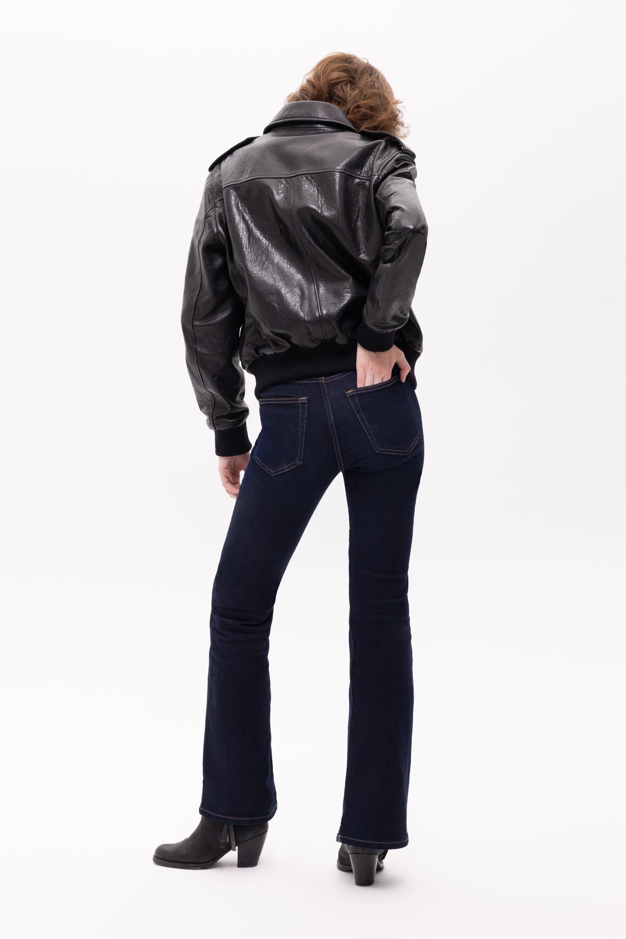 Aerope Leather Bomber Jacket