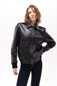 Aerope Leather Bomber Jacket