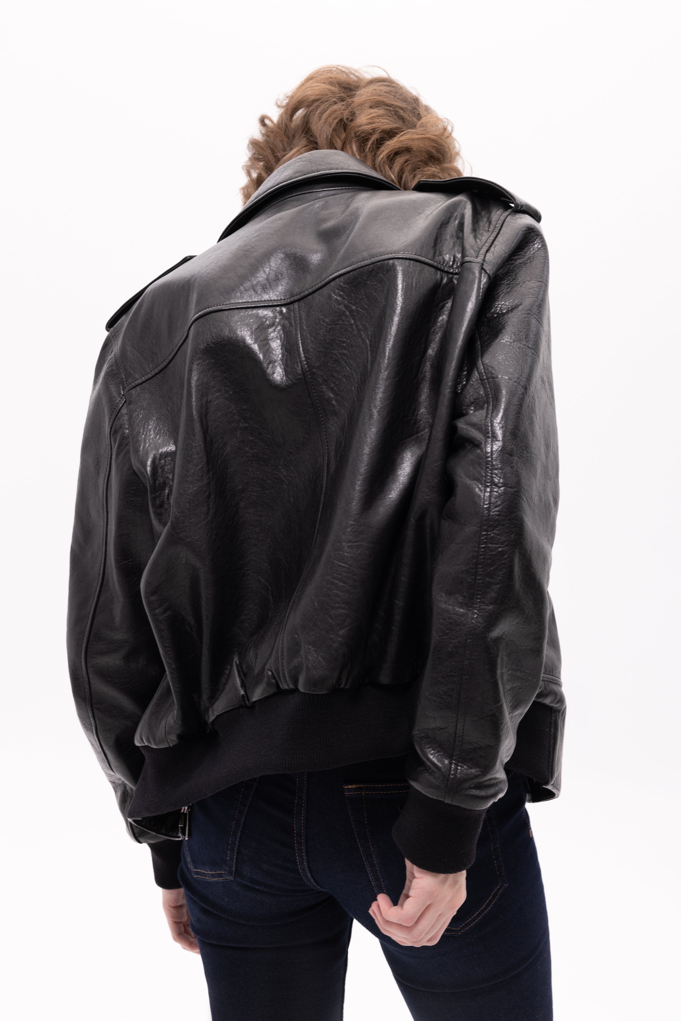 Aerope Leather Bomber Jacket