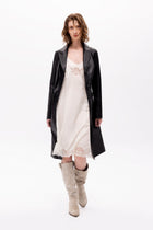 Luz Leather Long Coat