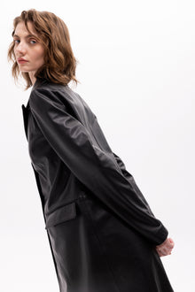 Luz Leather Long Coat