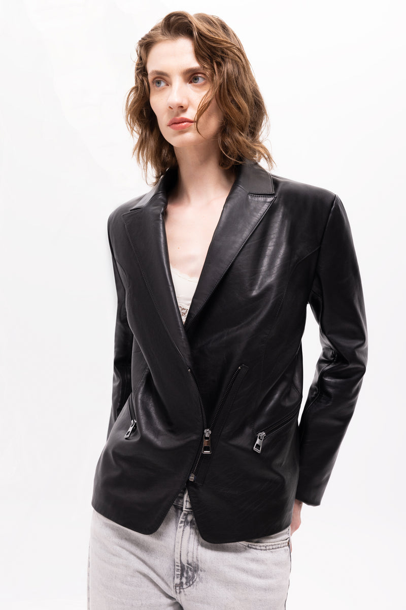 Sirene Leather Blazer Jacket